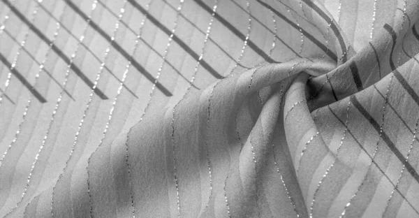 Textura Fondo Diseño Tela Blanco Negro Con Rayas Lurex Perfecta —  Fotos de Stock