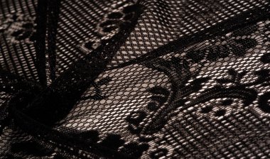 Doku, arkaplan, tasarım, siyah kadın dantelinden şal, siyah dantelden örgü, püskül, el örgüsü çiçek festivali armağanı tasarımından düğün üçgeni kartpostalı