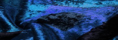 Doku, arkaplan, desen, tasarım, mavi kadife kumaş, yoğun ipek kumaş, pamuk veya naylon..