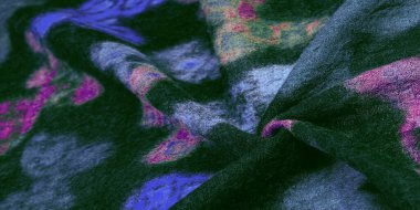 Doku, arkaplan, dekor, modern, tekstil, sanat, tasarım, renkli kelebek desenli siyah yün kumaş