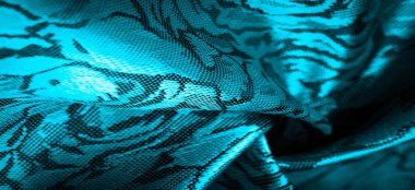 rahatlama deseni, kompozit tekstil, çiçek desenli mavi ipek kumaş, alışılmadık hoş görsel duyular: kayganlık, serinlik, yumuşaklık; güzel görünüş, eşsiz parlaklık;