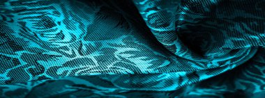 rahatlama deseni, kompozit tekstil, çiçek desenli mavi ipek kumaş, alışılmadık hoş görsel duyular: kayganlık, serinlik, yumuşaklık; güzel görünüş, eşsiz parlaklık;