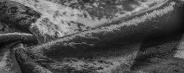 Doku, arkaplan, desen, tasarım, siyah beyaz kadife kumaş, yoğun ipek kumaş, pamuk veya naylon bir tarafı kalın kısa.
