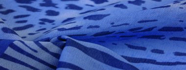 Dokusal arkaplan koleksiyonu, ipek kumaş, Afrika teması, hayvan derisi, mavi tonlar,