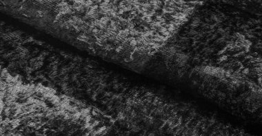Doku, arkaplan, desen, tasarım, siyah beyaz kadife kumaş, yoğun ipek kumaş, pamuk veya naylon bir tarafı kalın kısa.