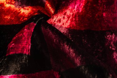 Doku, arkaplan, desen, tasarım, kırmızı sarı kadife kumaş, yoğun ipek kumaş, pamuk veya naylon bir tarafı kalın kısa.