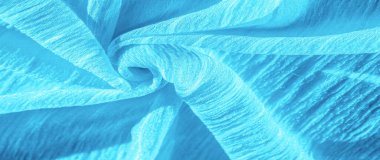 Doku, arkaplan, desen, koleksiyon, buruşuk ipek mavi kumaş.