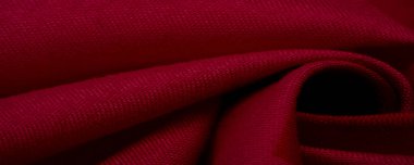 Doku, arkaplan, desen, kırmızı kumaş soyut desenli beyaz bir çiçek, tafta. Bu bir pamuk kumaş. Plastiklik ve sertlik farkları var. Bundan sonra, tasarımın harika..