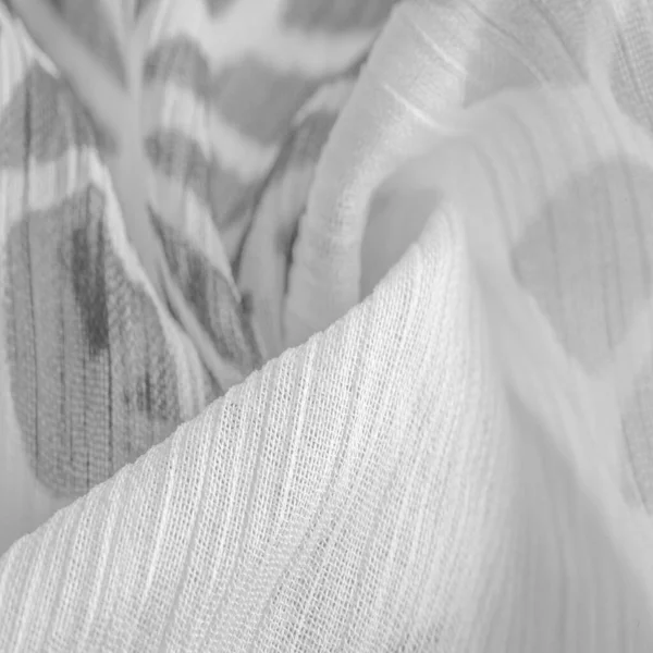 Textura Fondo Patrón Sensaciones Flores Blancas Una Foulard Tejido Ligero — Foto de Stock