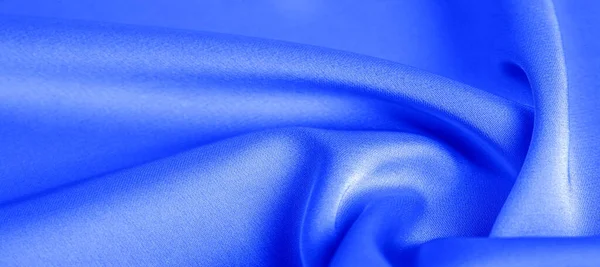 Textura Fondo Patrón Tela Seda Azul Este Tejido Ligero Tiene — Foto de Stock