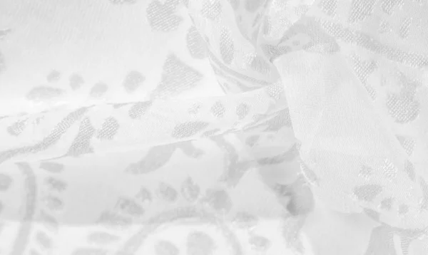画像のテクスチャ コレクション シルク生地 女性のスカーフ 白い背景にラベンダーホワイトパステル — ストック写真