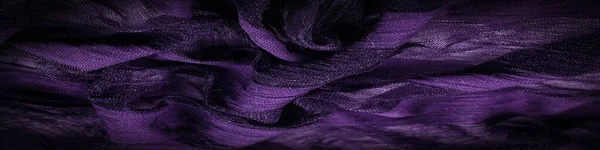 Texture Sfondo Design Tessuto Seta Trasparente Chiaro Colore Viola Materiale — Foto Stock