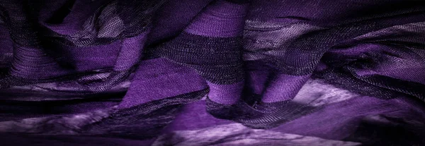 Texture Sfondo Design Tessuto Seta Trasparente Chiaro Colore Viola Materiale — Foto Stock