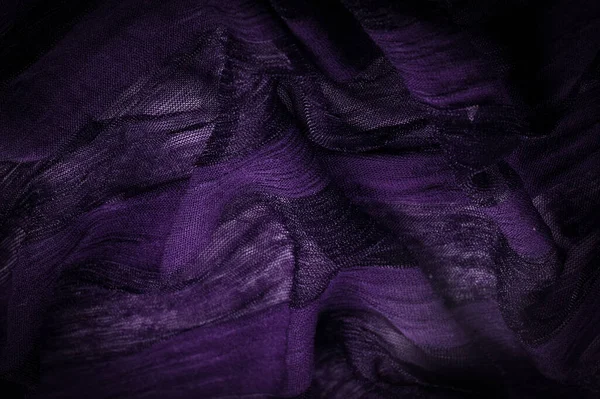Текстура Фон Дизайн Легкая Прозрачная Шелковая Ткань Фиолетового Цвета Мягкие — стоковое фото