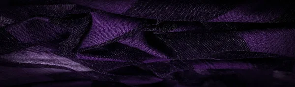 Textura Fundo Design Tecido Seda Transparente Claro Cor Violeta Material — Fotografia de Stock