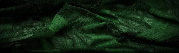 Textura Fundo Design Tecido Verde Seda Transparente Claro Material Soft — Fotografia de Stock