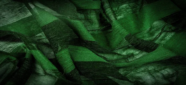 Texture Sfondo Design Tessuto Verde Seta Trasparente Chiaro Materiale Soft — Foto Stock