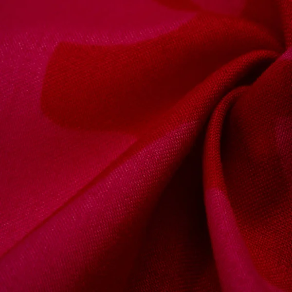 Tekstur Latar Belakang Pola Kain Merah Dengan Pola Abstrak Bunga — Stok Foto