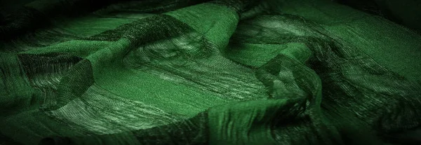 Texture Fond Design Tissu Vert Soie Transparent Clair Matériau Soft — Photo