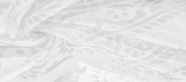 Resmin dokusu, koleksiyon, ipek kumaş, kadın eşarbı, beyaz arka planda lavanta beyazı pastel.,