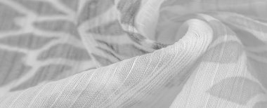 Doku, arka plan, desen, hisler, beyaz çiçekler. Foulard, ipekten ya da ipekten ya da pamuktan yapılmış hafif bir kumaştır.. 