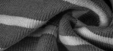 Doku, arkaplan, desen, tasarım, gri ve beyaz yün çizgilerden kumaş, yün örgü, zarif ve hoş bir çalışma. Projelerin için harika..