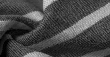 Doku, arkaplan, desen, tasarım, gri ve beyaz yün çizgilerden kumaş, yün örgü, zarif ve hoş bir çalışma. Projelerin için harika..