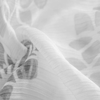 Doku, arka plan, desen, hisler, beyaz çiçekler. Foulard, ipekten ya da ipekten ya da pamuktan yapılmış hafif bir kumaştır.. 