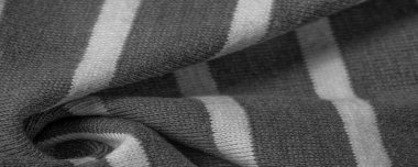 Doku, arkaplan, desen, tasarım, gri ve beyaz yün çizgilerden kumaş, yün örgü, zarif ve hoş bir çalışma. Projelerin için harika..