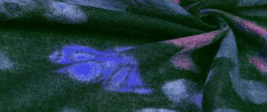 Doku, arkaplan, dekor, modern, tekstil, sanat, tasarım, renkli kelebek desenli siyah yün kumaş