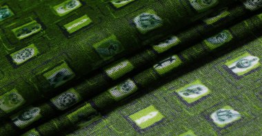 Doku, arkaplan, desen, yeşil ipek kumaş, narin dokuma, baskı fantezi eşarbı, tasarım, açılış dokusu