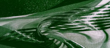 Arkaplan dokusu, desen, koleksiyon, farklı boyutlarda çizgileri olan şeffaf ipek kumaş, yeşil.
