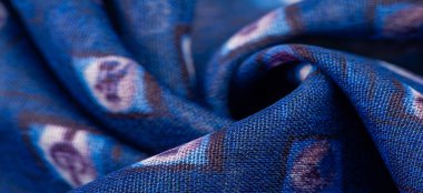 Doku, arkaplan, desen, mavi ipek kumaş, narin dokuma, kafeste bir çocuk oyuncağı izi, tasarım, dokuma