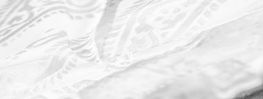 Resmin dokusu, koleksiyon, ipek kumaş, kadın eşarbı, beyaz arka planda lavanta beyazı pastel.,