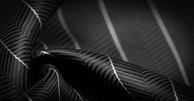 desenli çizim, kompozit tekstil, ince beyaz şeritli asil gri ipek kumaş, bazı malzeme ve bileşenlerin doğası; bütünün ya da karışımın bütünlüğü.