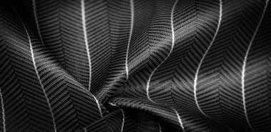 desenli çizim, kompozit tekstil, ince beyaz şeritli asil gri ipek kumaş, bazı malzeme ve bileşenlerin doğası; bütünün ya da karışımın bütünlüğü.