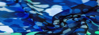 Desenli tasarım, ipek kumaş, kadın eşarbı, beyaz kırmızı-kahverengi soyut daireler, projeniz başarılı olacak, eğer bu kumaşı kaldırırsanız, silinmez etkiler bırakacak.