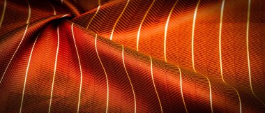 Kumaşın arkaplan dokusu, yakut kırmızısı rengi ince, güçlü, yumuşak, parlak lif kozaların üretiminde ipek böcekleri tarafından elde edilir ve iplik ve kumaş üretimi için birleştirilir..