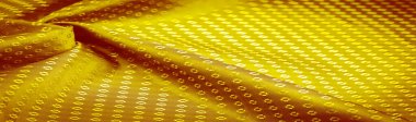 Arkaplan dokusu, dekoratif süs, sarı ipek kumaş, küçük baskılar, servet, zenginlik, zenginlik, zenginlik, servet,