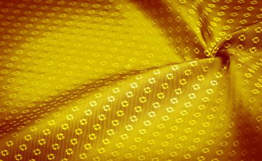 Arkaplan dokusu, dekoratif süs, sarı ipek kumaş, küçük baskılar, servet, zenginlik, zenginlik, zenginlik, servet,