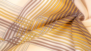 Doku, arka plan, desen, kahverengi renk ipek kumaş, geometrik çizgiler, farklı tonları kabile düz çizgiler desen, geometrik desen, projeler için ayarlayın, kahverengi ve beyaz