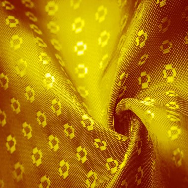 Arkaplan dokusu, dekoratif süs, sarı ipek kumaş, küçük baskılar, servet, zenginlik, zenginlik, zenginlik, servet,