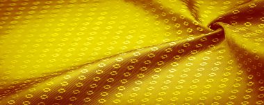 Arkaplan dokusu, dekoratif süs, sarı ipek kumaş, küçük baskılar, servet, zenginlik, zenginlik, zenginlik, servet,