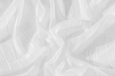 doku, arkaplan, desen, koleksiyon, buruşuk ipek kumaş hayalet beyazı. Üç Boyutlu
