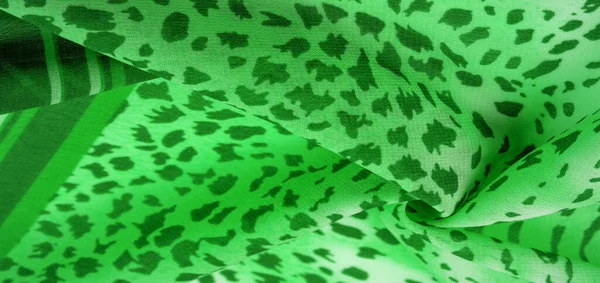 Coleção Fundo Textural Tecido Seda Pele Zebra Estilo Africano Verde — Fotografia de Stock
