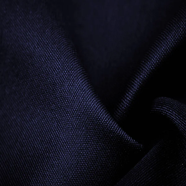 Текстура Фон Рисунок Синяя Шелковая Ткань Шелковое Атласное Плетение Различается — стоковое фото