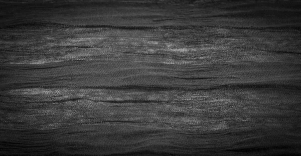 Textura Fondo Diseño Tejido Seda Transparente Claro Blanco Negro Material — Foto de Stock