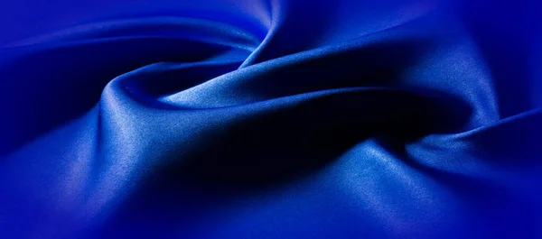Texture Silk Fabric Blue Made Just Mood Introduce You Highest — Stock Photo, Image
