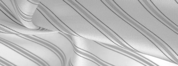 Desenho Relevo Têxteis Compósitos Tecido Seda Denso Cor Branca Linhas — Fotografia de Stock