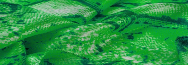 Fundo Textura Padrão Tecido Branco Com Padrão Quadrados Verdes Linhas — Fotografia de Stock